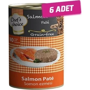 Chefs Choice 6 Adet - Chefs Choice Kıyılmış Somonlu Yetişkin Kedi Konservesi 400 gr