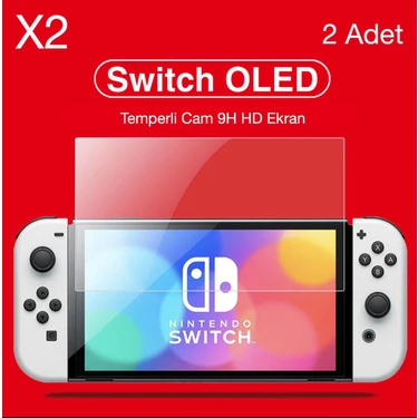 Gd 34 Nintendo Switch OLED Temperli Cam Ekran Koruyucu 2 Adet