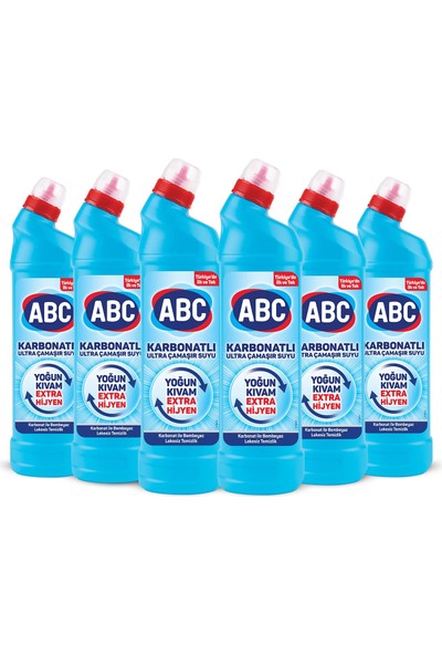ABC Abc karbonatlı Ultra Çamaşır Suyu 750 ml 6'lı Paket