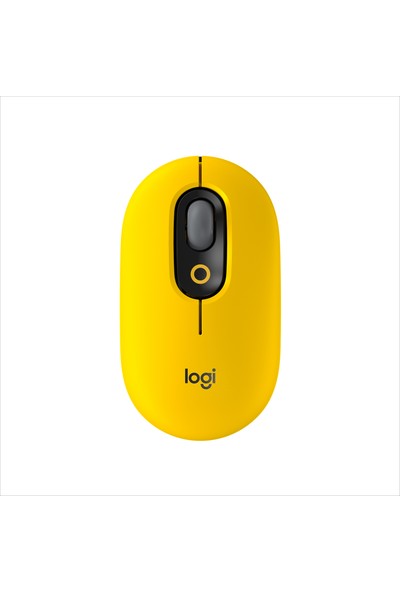 Logitech POP Mouse Blast Emoji Tuşlu Sessiz Kablosuz Mouse - Sarı&Siyah