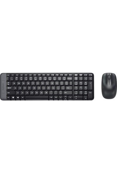 Logitech MK220 Kablosuz Türkçe Klavye Mouse Seti - Siyah