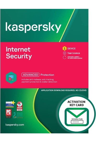 Kaspersky Internet Security 1 Kullanıcı 1 Yıl Virüs Programı 2022TR