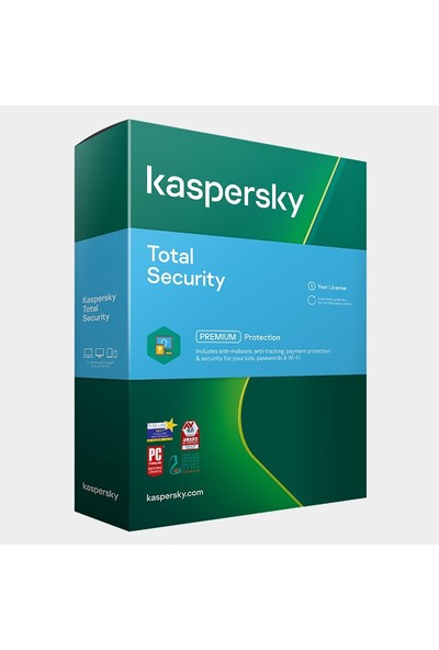 Kaspersky Total Security Kutu 1 Kullanıcı 1yıl Virüs Programı