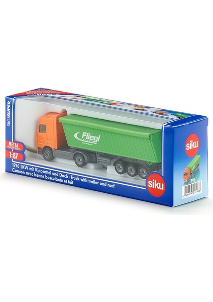 Truck With Trailer And Roof Model Damperli Kamyon 1:87 N:1796