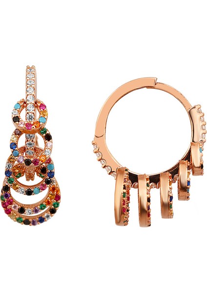 Renkli Halkalar Küpe