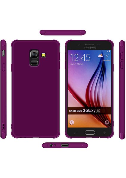 Galaxy A6 2018 Uyumlu Neva Silikon Mor