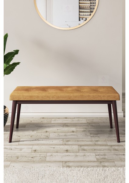 Concept Zen Serisi Bench'li Mdf Açılabilir 80 x 132 cm 1.sınıf Mutfak Masası Takımı - Barok Ahşap Desen modelleri