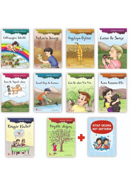 1.sınıflar Için Doğadan Öyküler Dizisi + Kitap Okuma Not Defteri