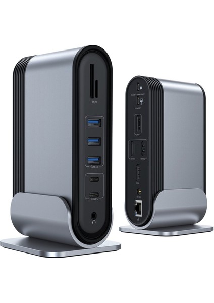 Working Station 16IN1 Çok Fonksiyonlu Type-C Hub Adaptör HDMI USB 3.0 RJ45 Cahub-Hgog