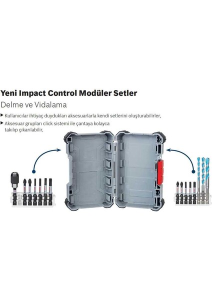 Impact Control Serisi Çift Taraflı Vidalama Ucu 8li T15 *65MM