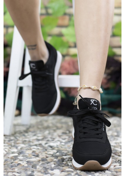 Siyah Beyaz Krep Erkek Sneaker 00121057