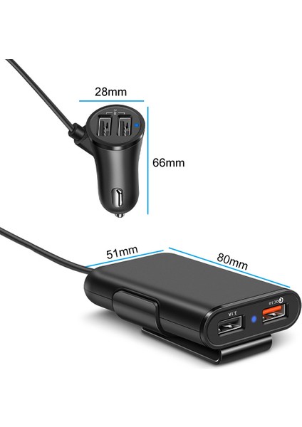 4 USB Portları Cep Telefonu Araç Şarj Qc 3.0 Hızlı Şarj Adaptörü iPhone Uyumlu Için (Yurt Dışından) modelleri