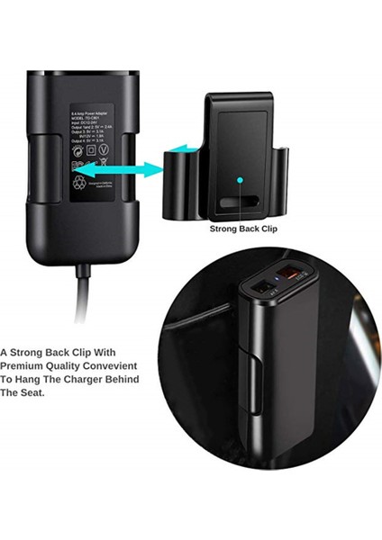 4 USB Portları Cep Telefonu Araç Şarj Qc 3.0 Hızlı Şarj Adaptörü iPhone Uyumlu Için (Yurt Dışından) indirimleri