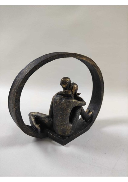 Dekoratif Polyester Aşk ve Sevgi Çemberi Biblo Heykel 27CM fiyatları