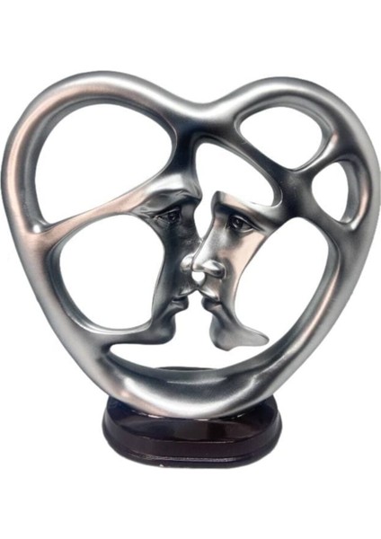 Dekoratif Polyester Çember Içi Sevgililer Biblo