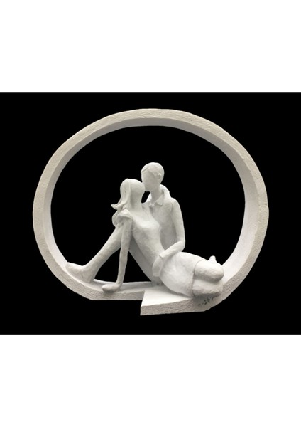 Dekoratif Polyester Çember Içi Sevgililer (22X27CM)