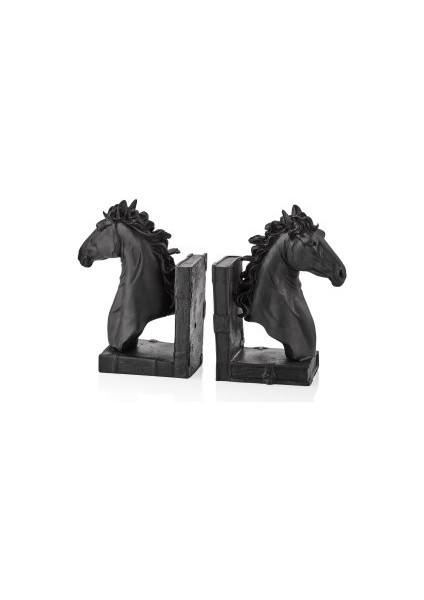 Dekoratif Polyester At Figürlü Kitap Desteği (22X17CM)