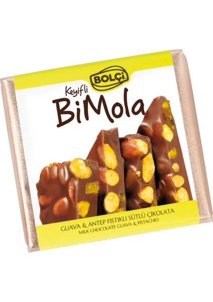 Bi Mola Sütlü Fıstık Guava Tablet Çikolata 70 gr x 60