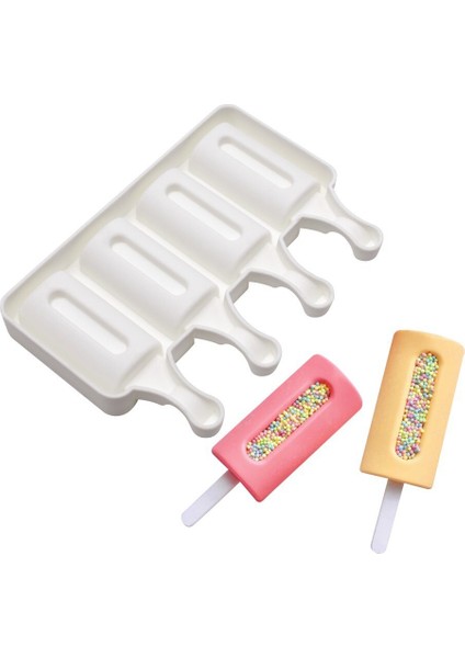Stil-A Dondurma Kalıp Mutfak ve Bar Malzemeleri Yaz Popsicle Silikon Kalıp Diy Ev Yapımı Dondurma Kalıp Suyu Buz Küpü Kalıp Yapışmaz