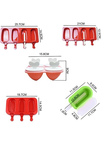 Stil-A Dondurma Kalıp Mutfak ve Bar Malzemeleri Yaz Popsicle Silikon Kalıp Diy Ev Yapımı Dondurma Kalıp Suyu Buz Küpü Kalıp Yapışmaz modelleri