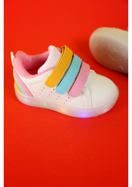 Sun Işıklı Kız Çocuk Beyaz Pembe Sneaker indirimleri