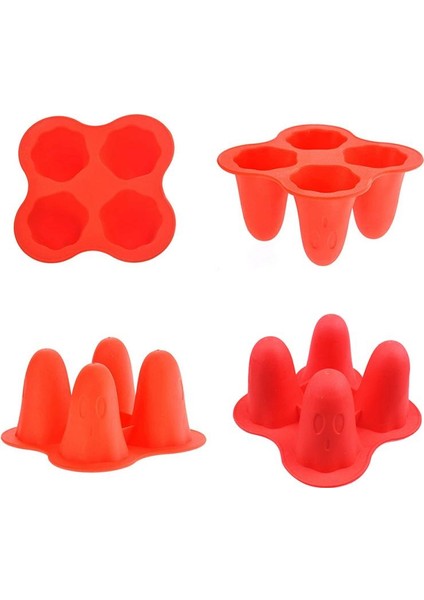 Gösterisi Olarak 3D Hayalet Kalıp Silikon Dondurma Makinesi Çikolata Kalıp Dondurma Tepsi Diy Aracı Viski Şarabı Kokteyl Buz Makinesi Bar Aksesuarları