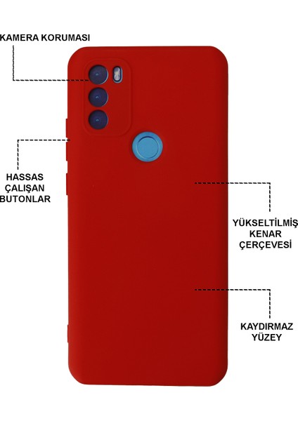 Caseart General Mobile GM21 Plus Kapak Kamera Korumalı Içi Kadife Lansman Silikon Kılıf - Koyu Mavi