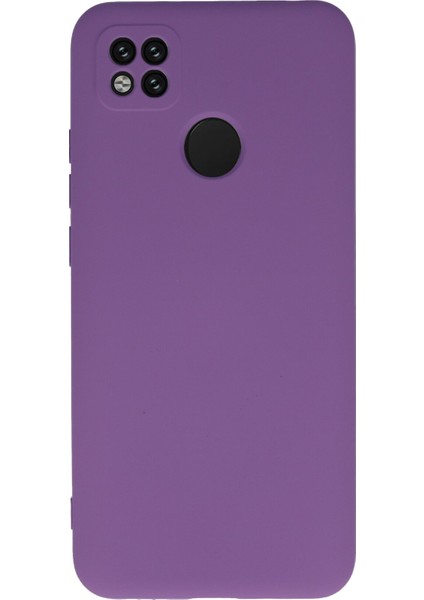 Xiaomi Redmi 9c Kapak Kamera Korumalı Içi Kadife Lansman Silikon Kılıf - Mor