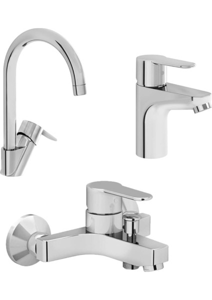 Win S Banyo + Win S Lavabo + Win S Eviye Mutfak Batarya Seti