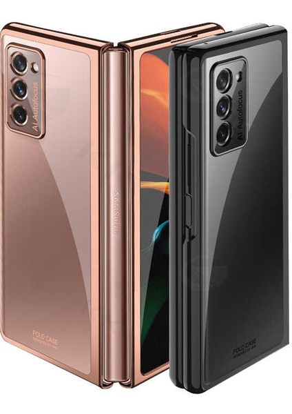 Galaxy Z Fold 2 Kılıf Zore Kıpta Metal Görünümlü Ince Kılıf