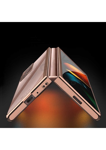 Galaxy Z Fold 2 Kılıf Zore Kıpta Metal Görünümlü Ince Kılıf