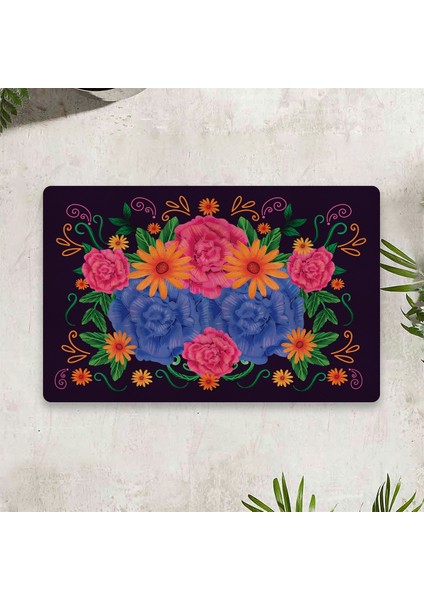 Çiçekli Dijital Baskılı 50 x 70 cm Dekoratif Çok Amaçlı Iç ve Dış Kapı Paspası