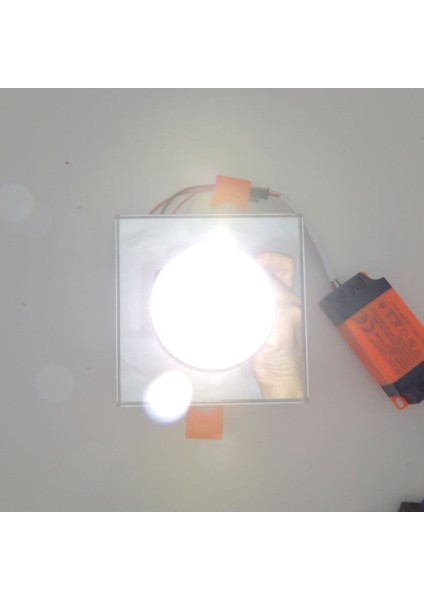 Sıva Altı Kare Camlı LED Spot Armatür 10W Beyaz Gün Işığı modelleri