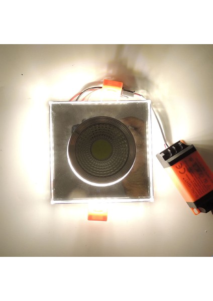 Sıva Altı Kare Camlı LED Spot Armatür 10W Beyaz Gün Işığı fırsatları