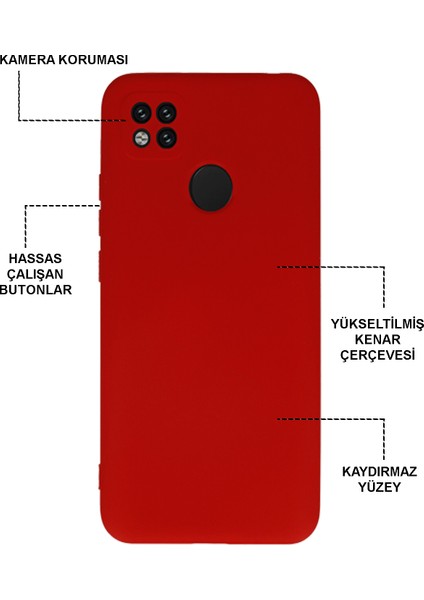 Xiaomi Redmi 9c Kapak Kamera Korumalı Içi Kadife Lansman Silikon Kılıf - Pudra