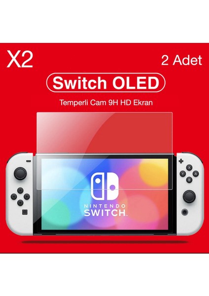 Gd 34 Nintendo Switch OLED Temperli Cam Ekran Koruyucu 2 Adet 9h