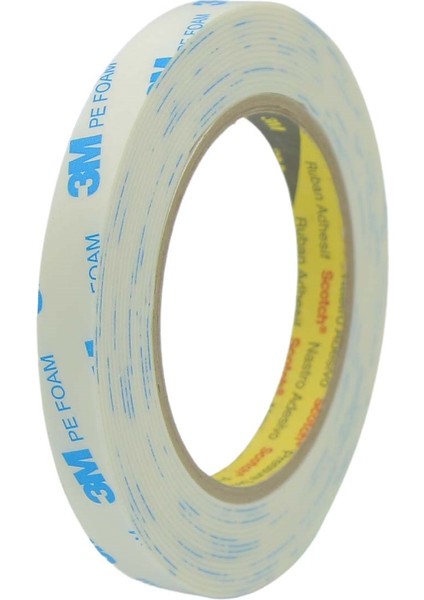 Çift Taraflı Beyaz Köpük Bant 12MMX5MT