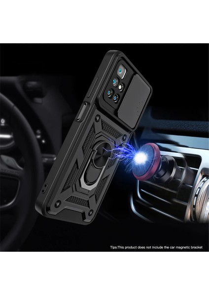 Xiaomi Redmi Note 11 Pro Kılıf Lens Sürgülü Yüzüklü Tank Silikon Pars fiyatları
