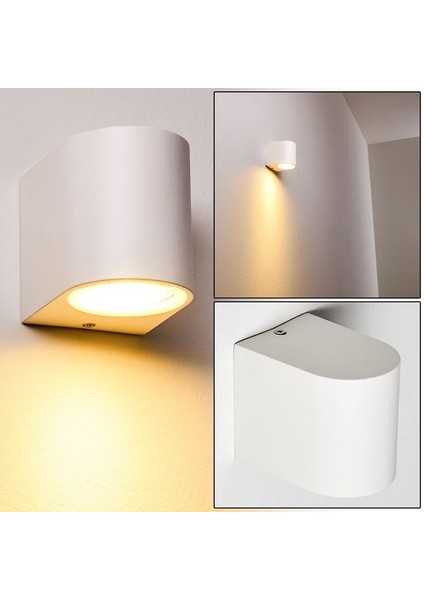 7 Watt Beyaz Işık Ampul Dahil Dekoratif Tek Yönlü Aplik, Bahçe, Balkon, Salon, Teras, Kamelya, Bungalov Aplik, Yatak Başı, Salon, Hol, Antre Apliği, Modern ve Şık Armatür
