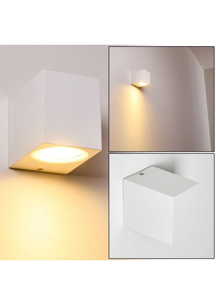 Tek Yönlü Iç - Dış Mekan Amber Işık Ledli Dekoratif Modern Aplik