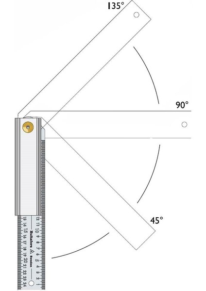 QUATTRO25 Ayarlı Üç Açılı Çelik Gönye 250 mm 253103 fırsatları