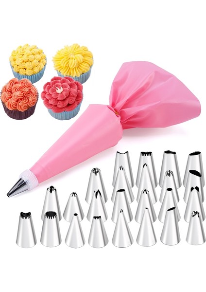 Set1 Mavi Stil Et Krem Memeleri Pasta Dekorasyon Için Pasta Araçları Aksesuarları Pasta Çantası Mutfak Ekmek Şekerleme Ekipmanları