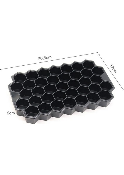 Siyah Hiçbir Kapak 1 Adet 1 Adet Silikon Buz Küpü Makinesi Formu Petek Buz Küpü Kalıp Gıda Dereceli Esnek Silikon Buz Kalıpları Kolay Açma Buz Küpü Tepsiler Kalıp(Yurt Dışından)