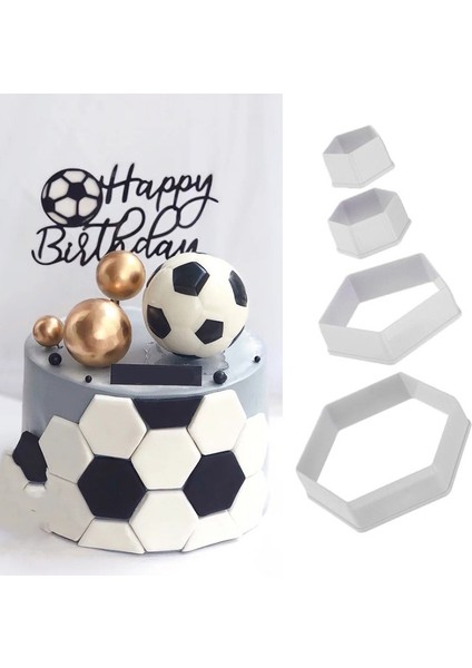 3 Adet Stil Poligon Adet Kurabiye Kesici Plastik Bakeware Fondan Kek Kalıp Futbol Bulutlar Şekil Kek Araçları Kek Dekorasyon Mutfak Aksesuarları fiyatları