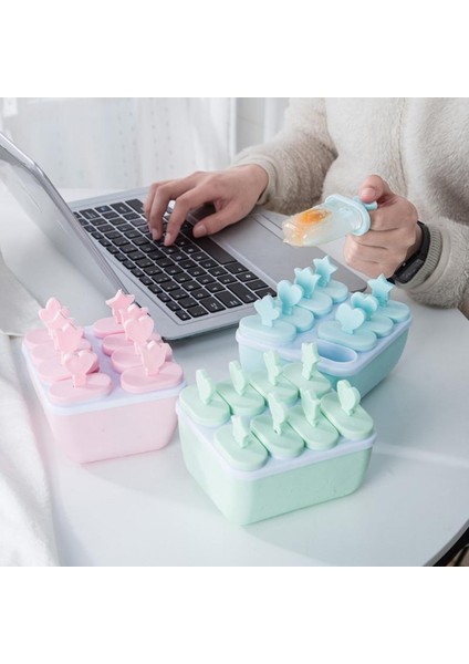 1 Hücre Yeşil Hücreleri Dondurma Kalıp ile Yaratıcı Ev Diy Ev Ev Yapımı Taban ve Kapak Dondurma Dondurulmuş Suyu Kalıp Popsicle Yapma Aracı(Yurt Dışından)