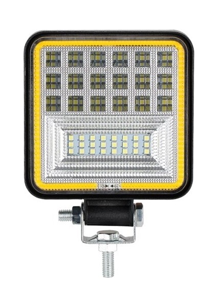 NKT GROUP 42 LED 126 W Beyaz 3 Modlu Turuncu Beyaz Yayıcı Off Road Farı Lamba Çalışma Lambası Sis Lambası