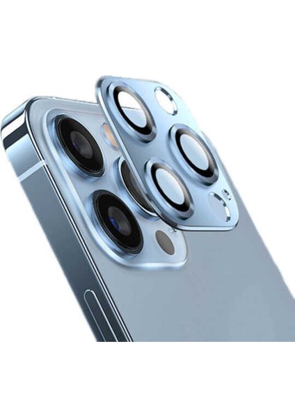 Apple iPhone 13 Pro Max Uyumlu Metalik Seri Kamera Cam Koruyucu