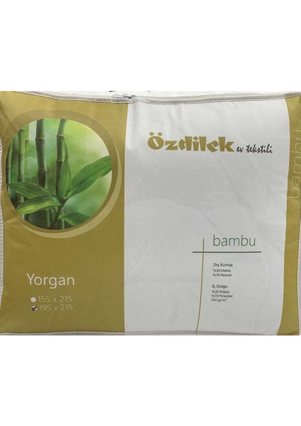 Yorgan Bambu Tek Kişilik 155 x 215 Cm.