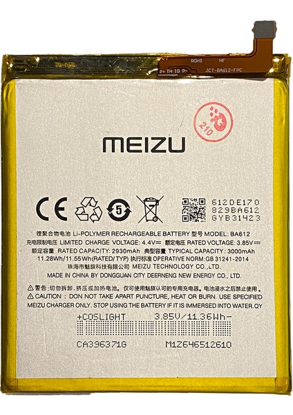 M5S Uyumlu Meizu BA612 3000 Mah Batarya