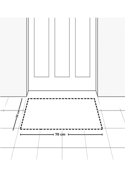 Home Papatya Temalı Dijital Baskılı 50 x 70 cm. Dekoratif Çok Amaçlı İç ve Dış Kapı Paspası